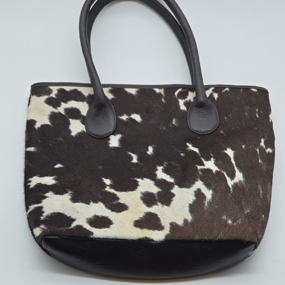 Cowhide Patterned Tote Bag